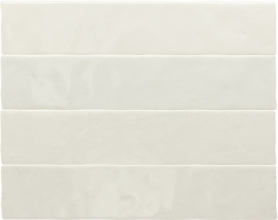 Equipe Menorca Настенная керамическая плитка White 6.5x32.8 глазурованный глянцевый