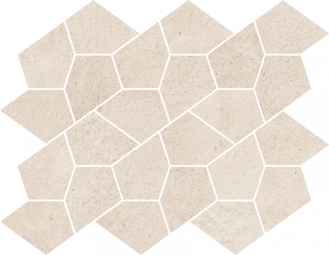 Italon Керамический гранит Eternum Мозаика Snow Mosaico Kaleido 27.6x35.6 натуральный