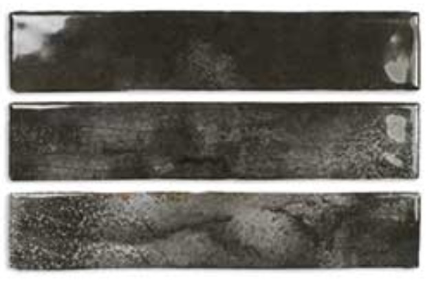 DNA Enamel Настенная керамическая плитка Charcoal 5x25 глазурованный глянцевый