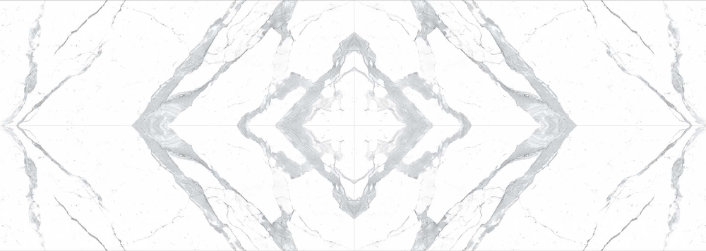 LAMINAM I Naturali Marmi Керамогранит Bianco Statuario Venato Lucidato Bookmatch face A 100x300 полированный